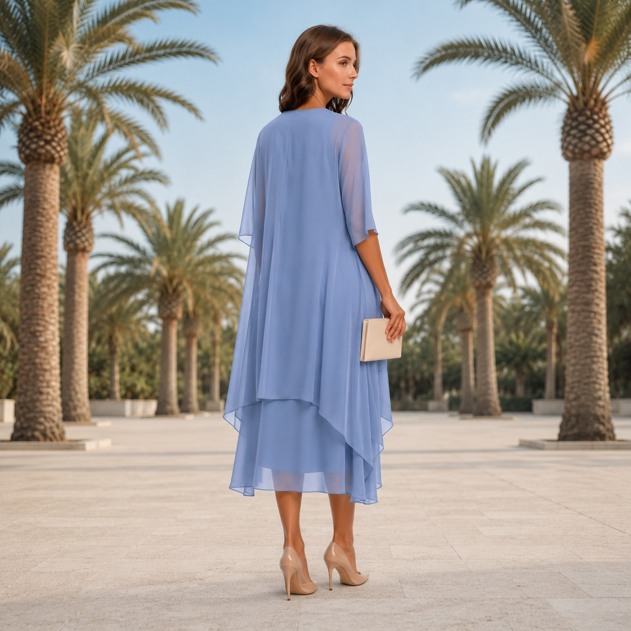 Krystal - Stilvolles Zweiteiliges Midikleid