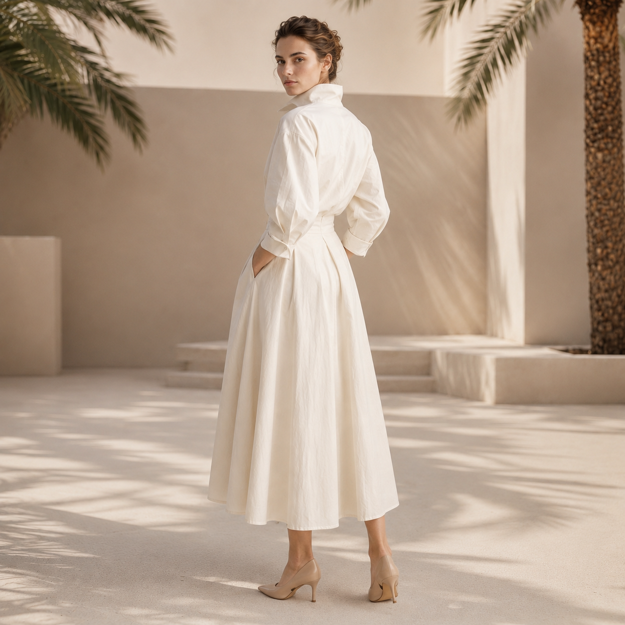 Laverne - Stilvolles, lässig geschnittenes Midikleid