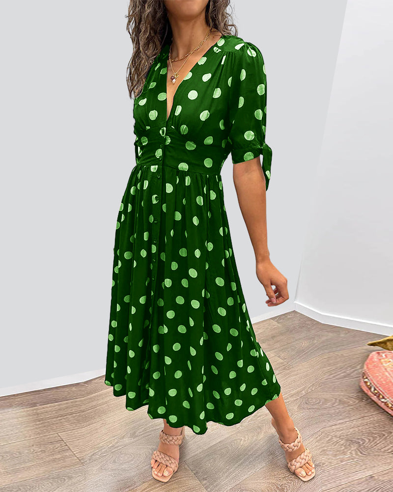 Penelope - Damen Midikleid mit Punkten
