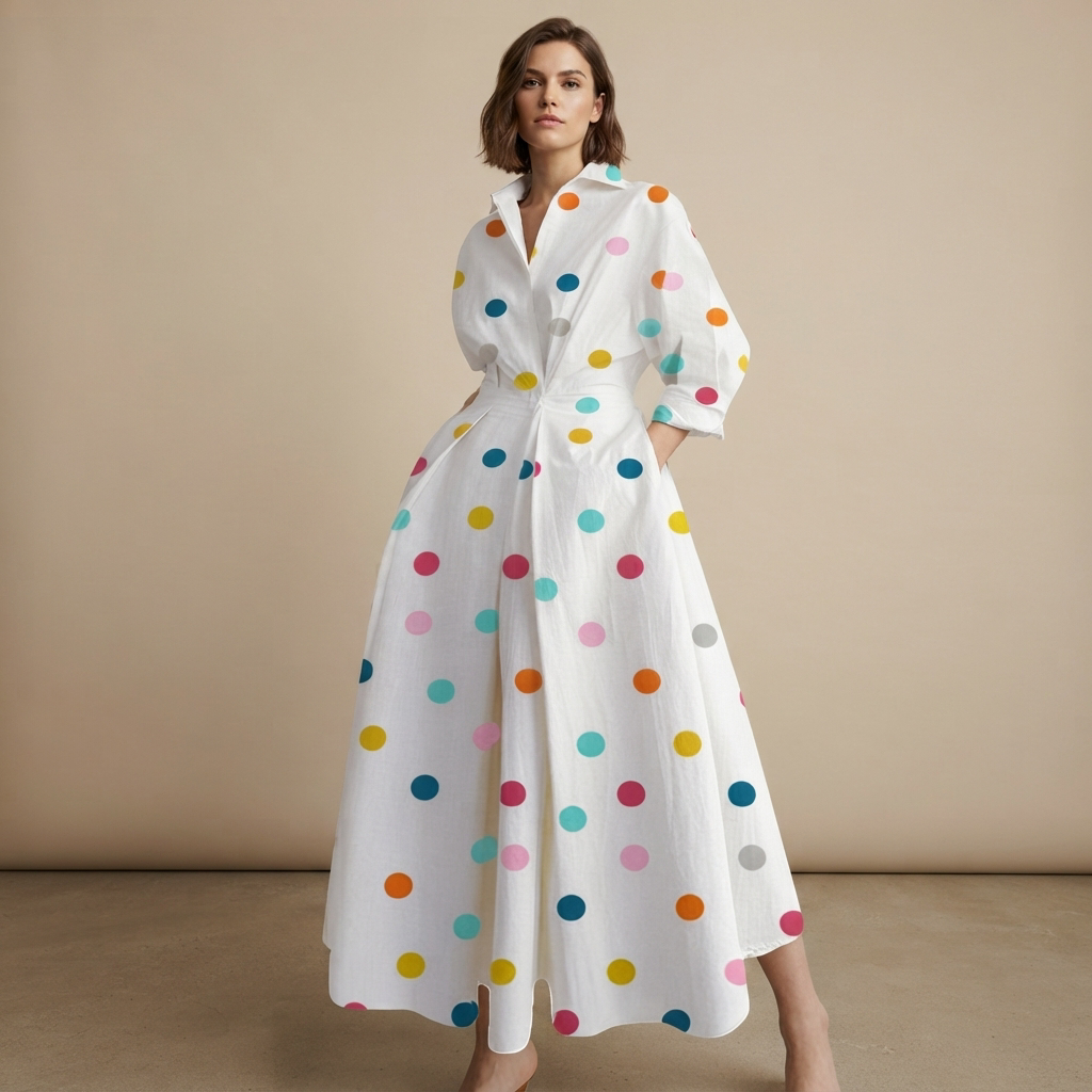 Laverne - Stilvolles, lässig geschnittenes Midikleid