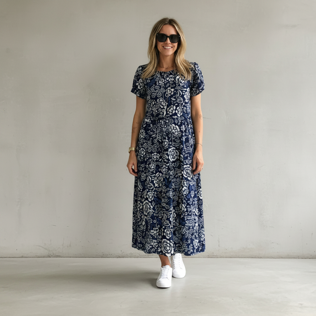 Paige - Weit geschnittenes Midikleid