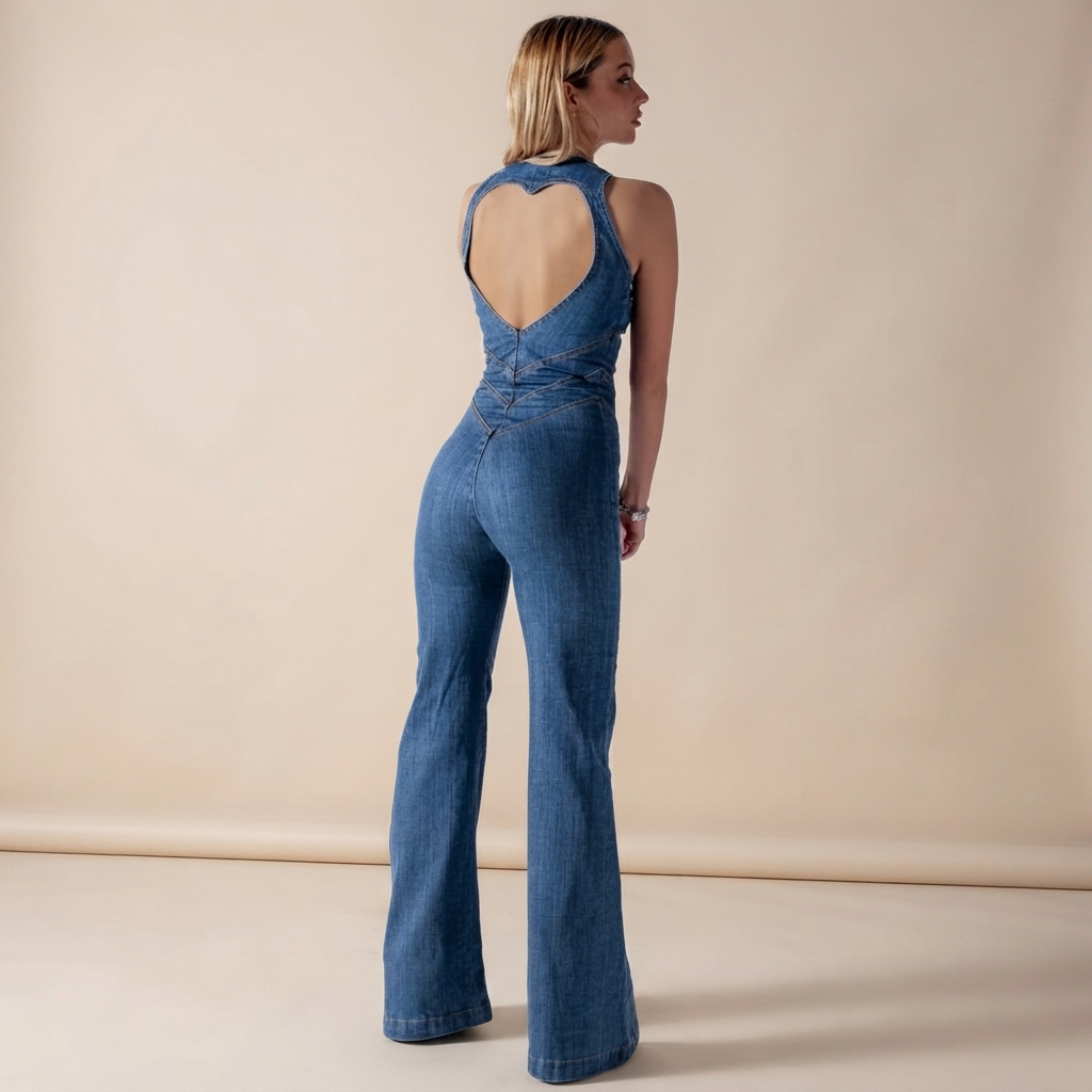 Rebecca - Jumpsuit im Vintage-Stil mit Reißverschluss