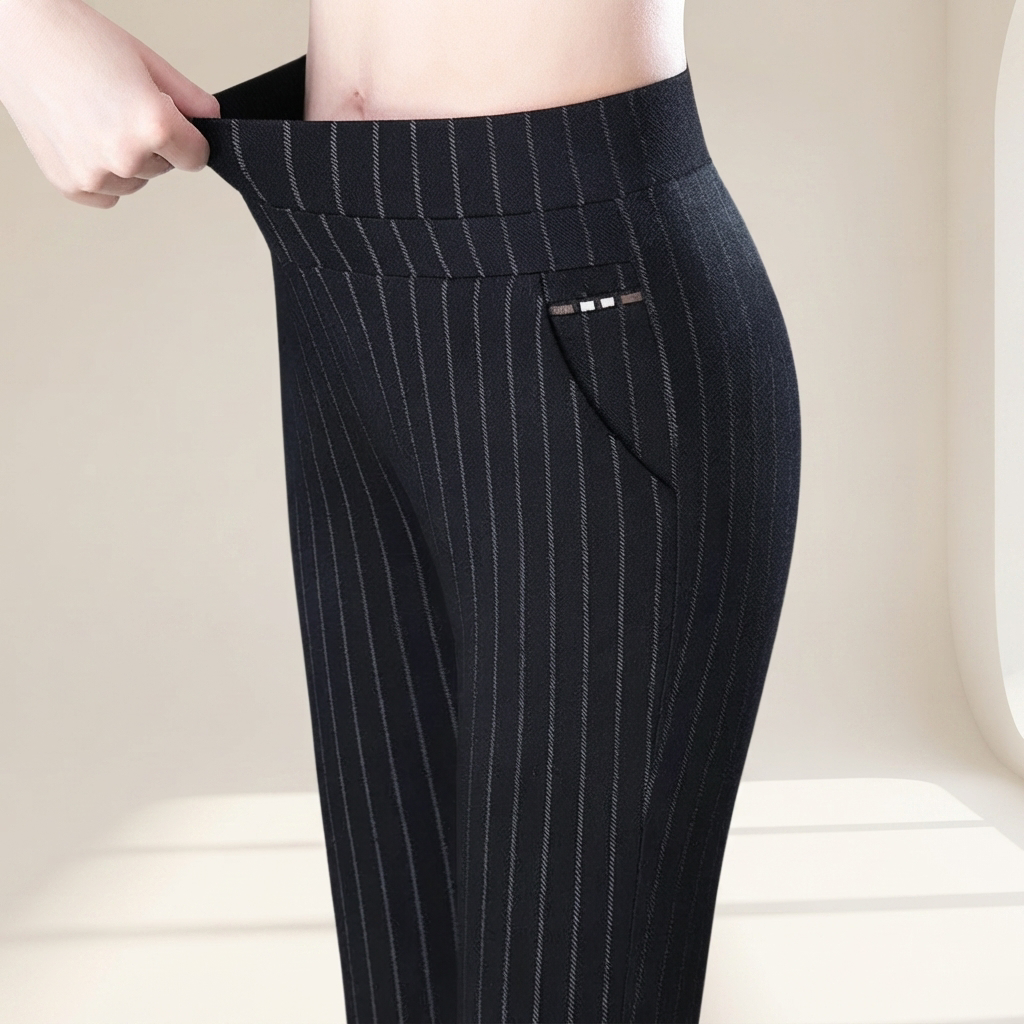 Marga - Hose mit elastischem Bund und geradem Beinverlauf