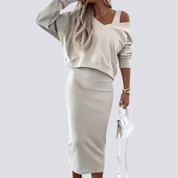 Elsie - Stilvolles Zweiteiliges Kleid-Set