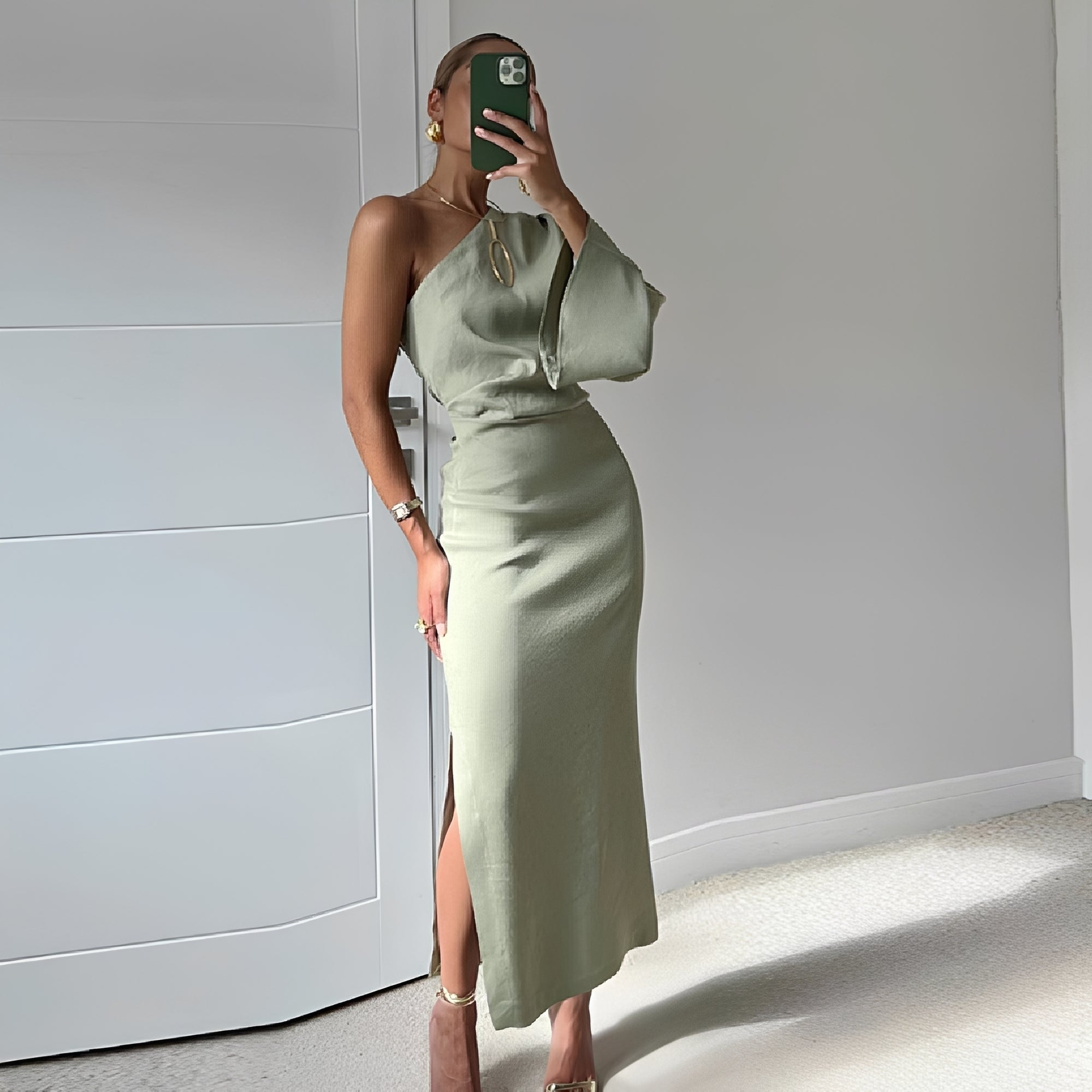Everett - One-Shoulder-Maxikleid