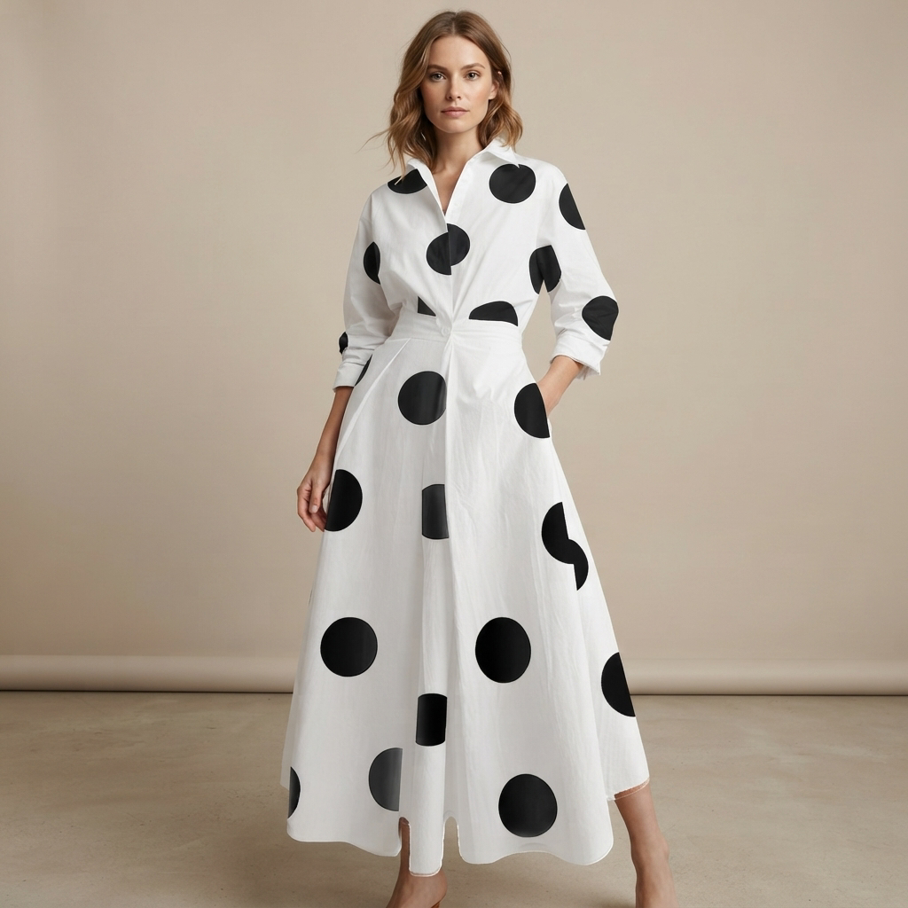 Laverne - Stilvolles, lässig geschnittenes Midikleid