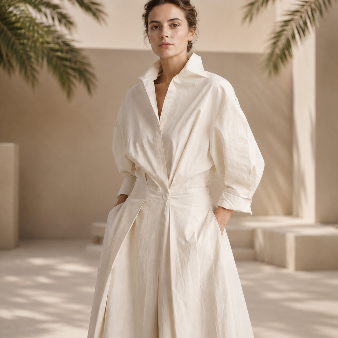 Laverne - Stilvolles, lässig geschnittenes Midikleid