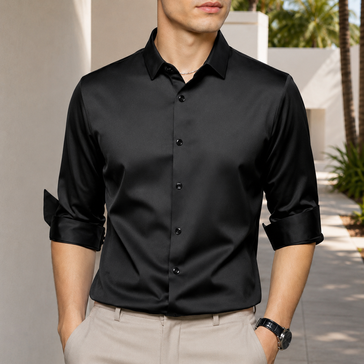 Esmaeel - Entspanntes, knitterfreies Poloshirt