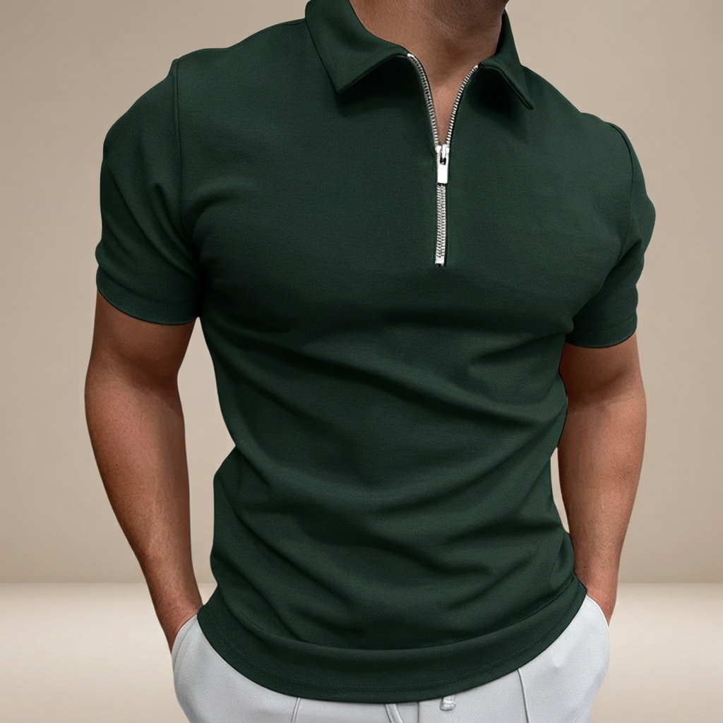 Kesean - Lässiges Halbzip-Poloshirt