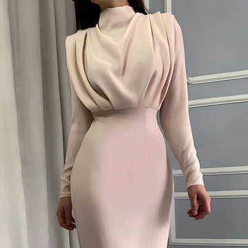 Bonnie - Stilvolles, drapiertes Midikleid für Damen