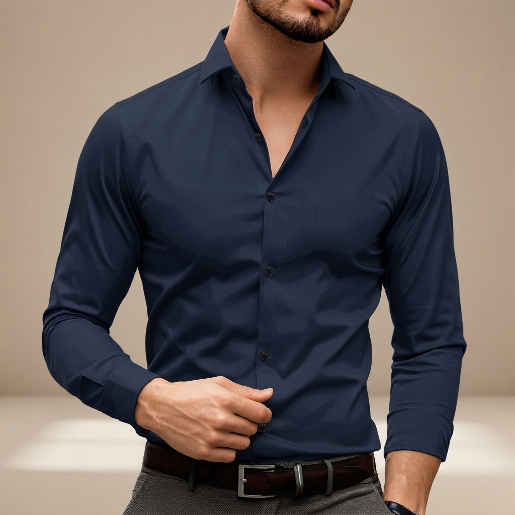 Percy - Legeres Langarm-Poloshirt