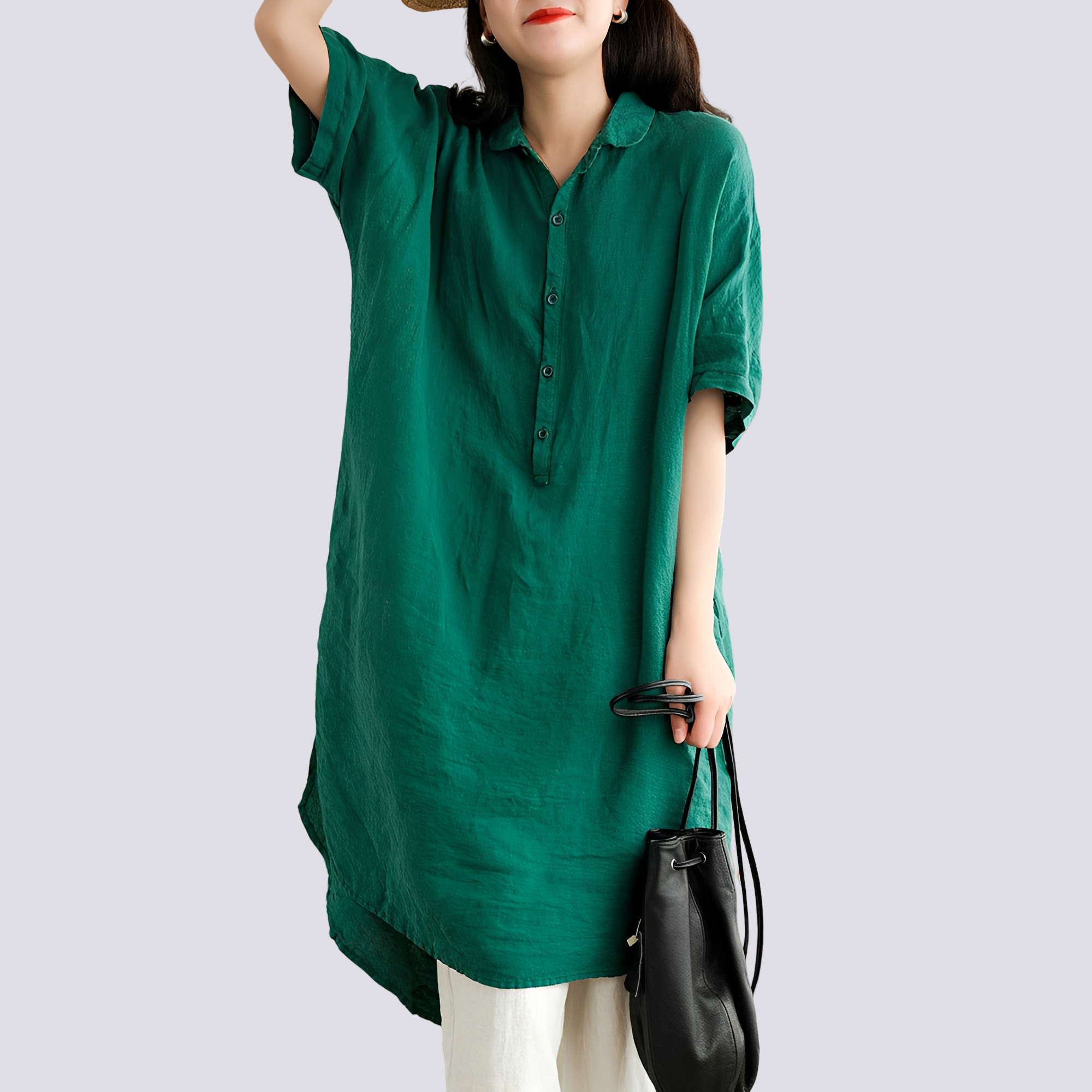 Deborah - Lässiges, locker sitzendes Hemdkleid für Damen