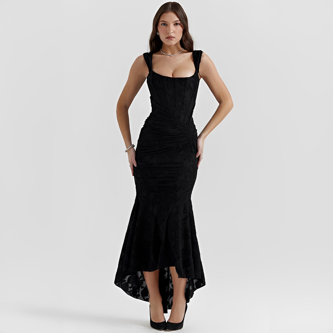 Cynthia - Stilvolles Wickel-Midikleid mit Taillenband