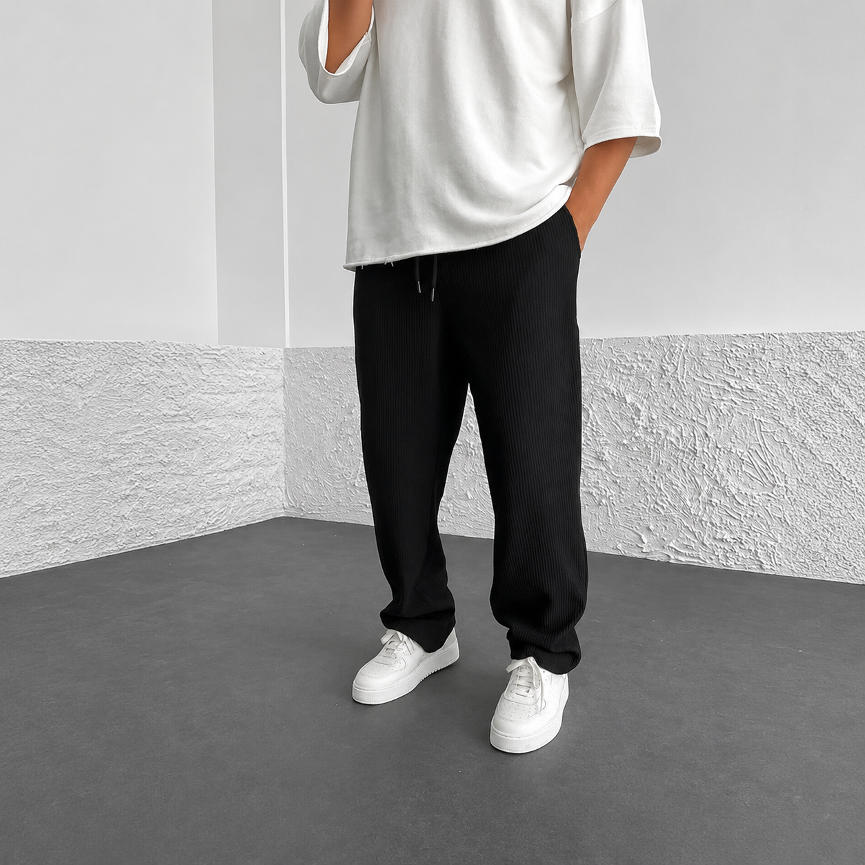 Zeke - Locker geschnittene Hose mit Bindeband