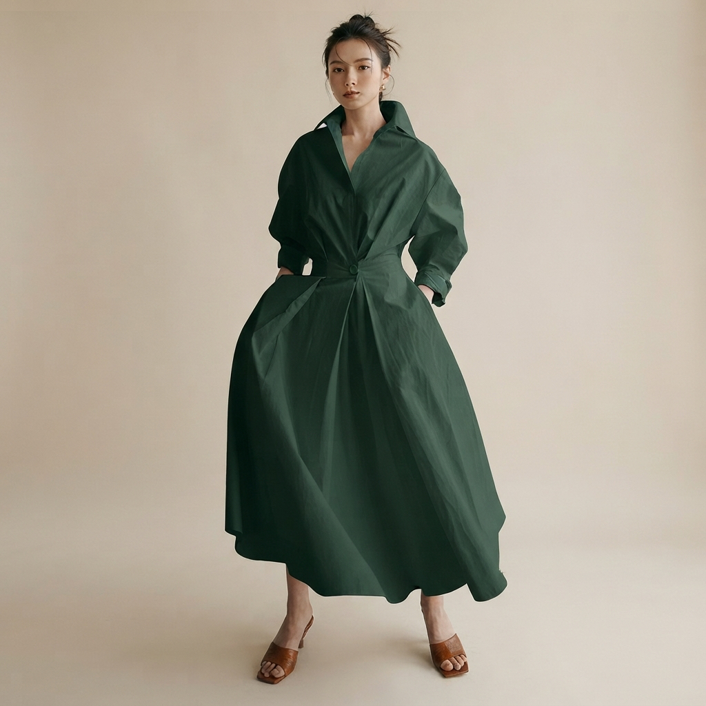 Laverne - Stilvolles, lässig geschnittenes Midikleid