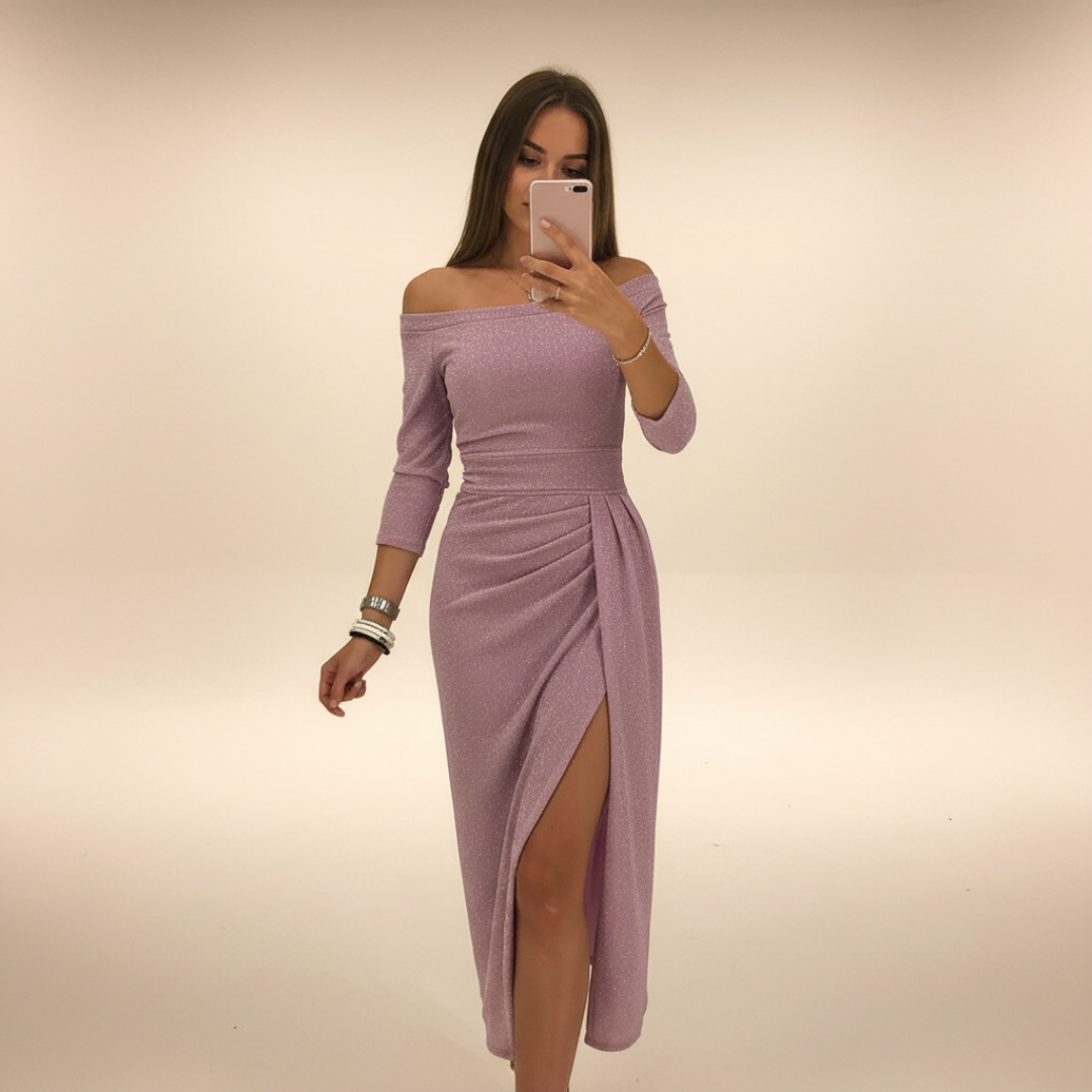 Christy - Stilvolles Off-Shoulder-Midikleid
