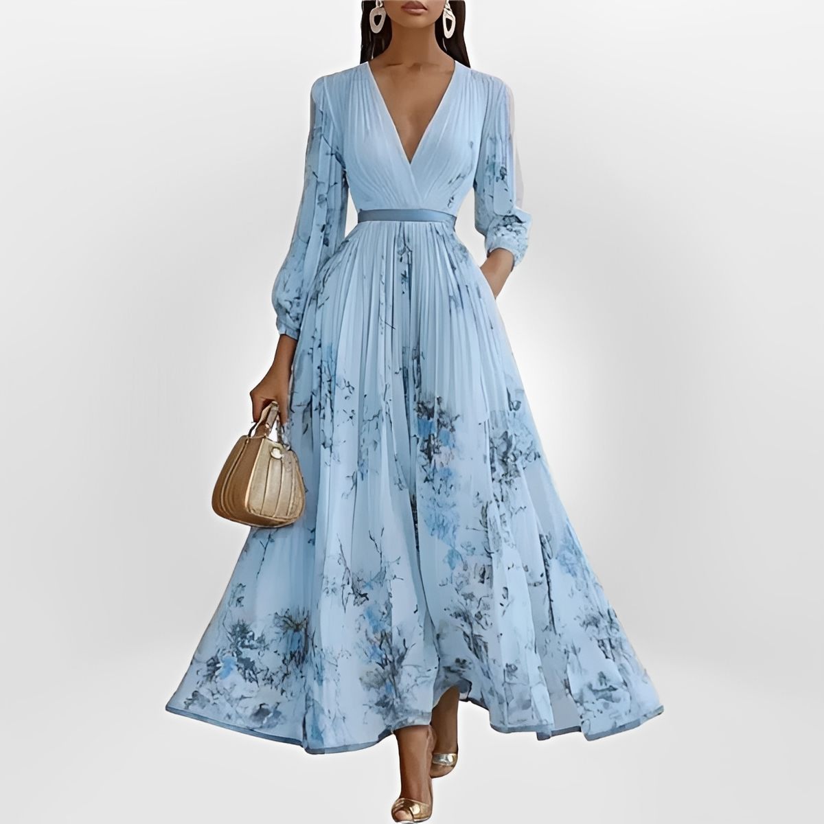 Klarise - Elegantes Kleid mit Wickel-V-Ausschnitt