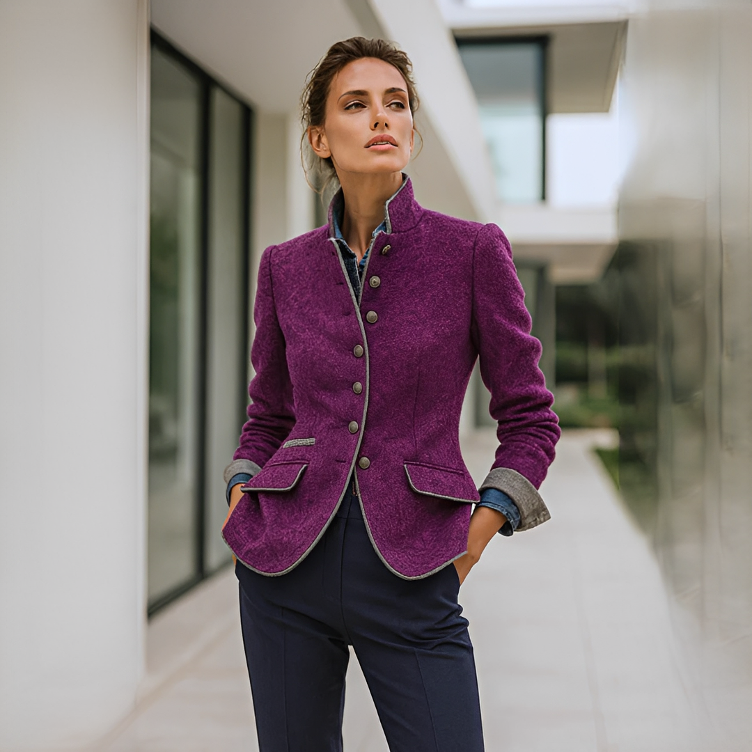 Valerie - Elegante Stehkragenjacke