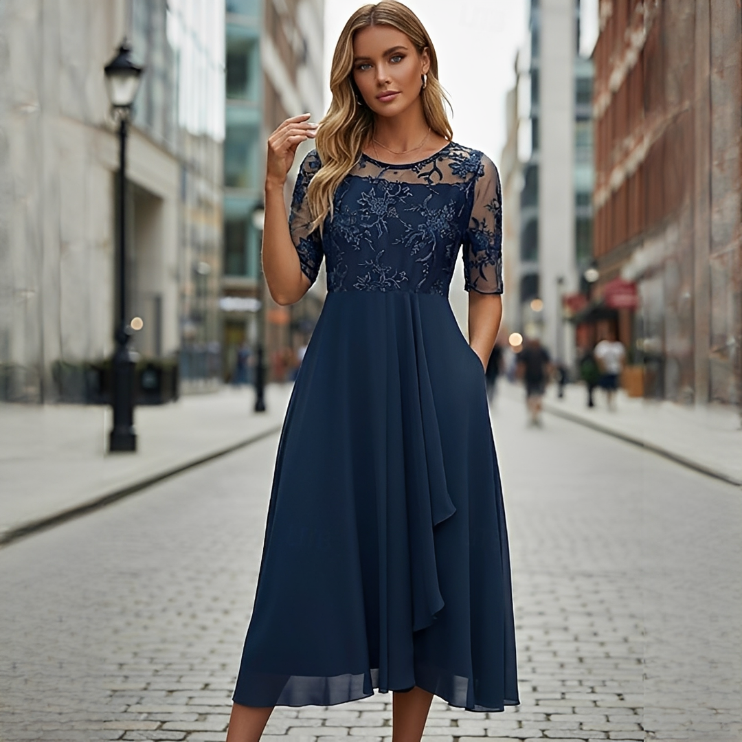 Victoria - Elegantes Sommerkleid mit Spitzen
