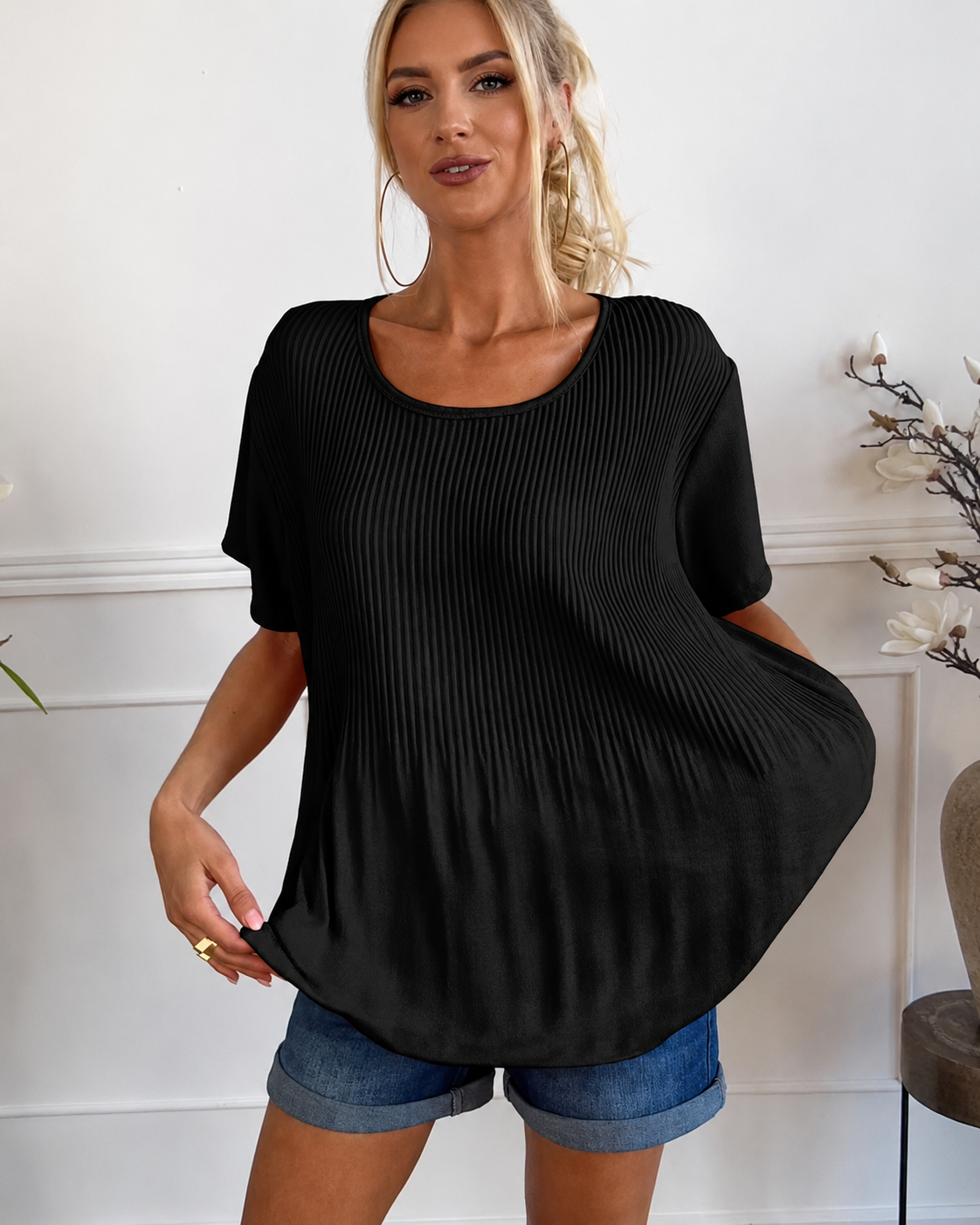 Rainelda - Schicke Plissee-Bluse