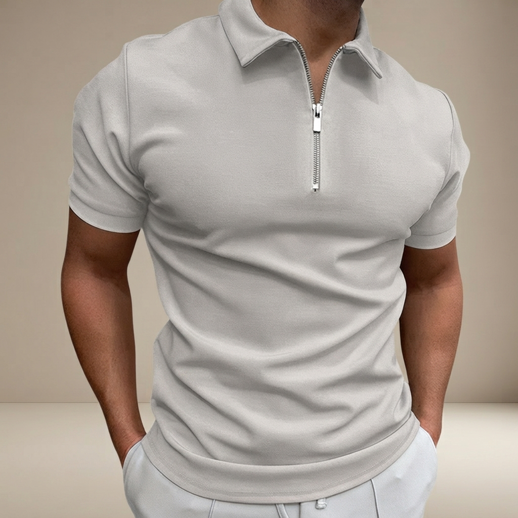 Kesean - Lässiges Halbzip-Poloshirt