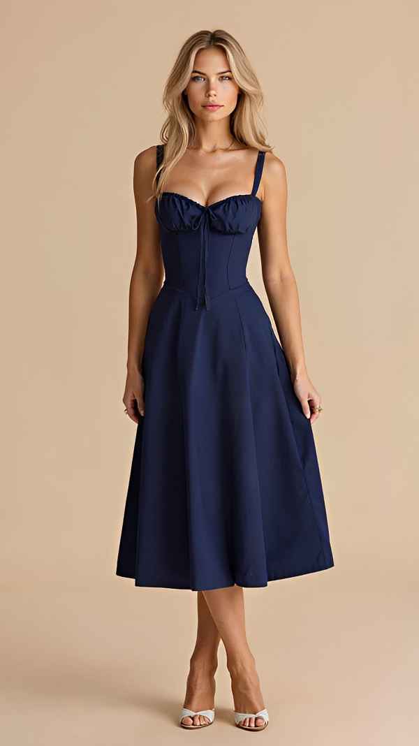 Kiana - Stilvolles Midikleid mit Schlitz