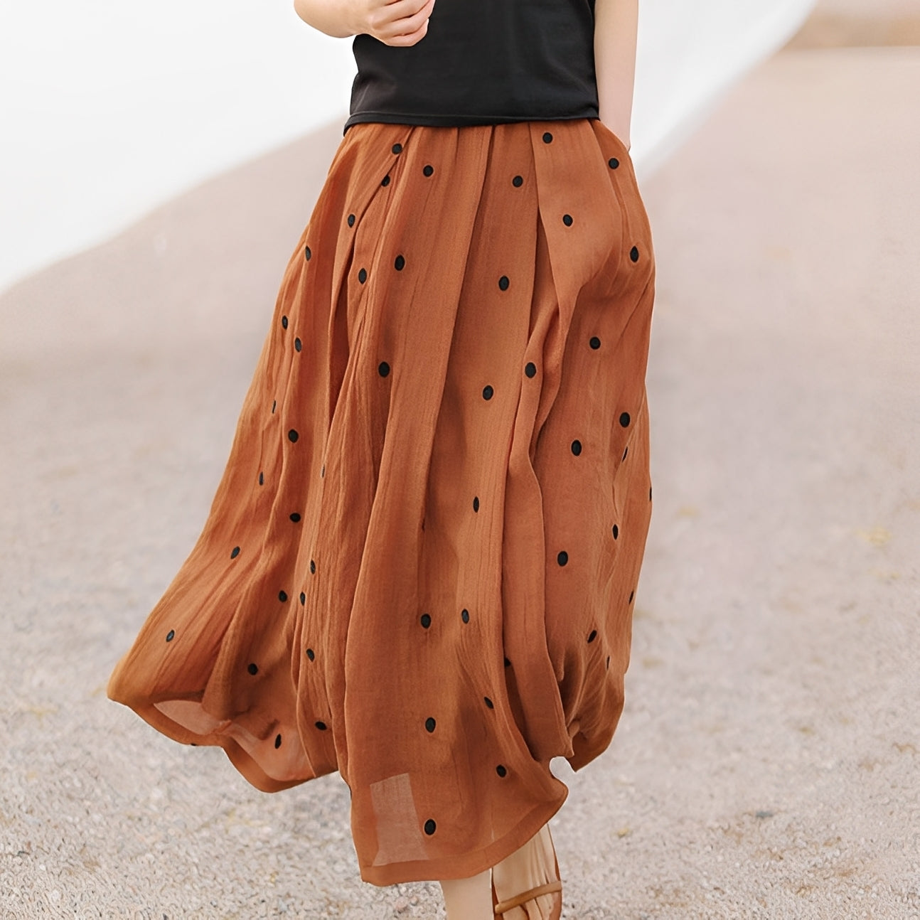 Thea - Lässiger Rock mit Polka-Dots für Damen