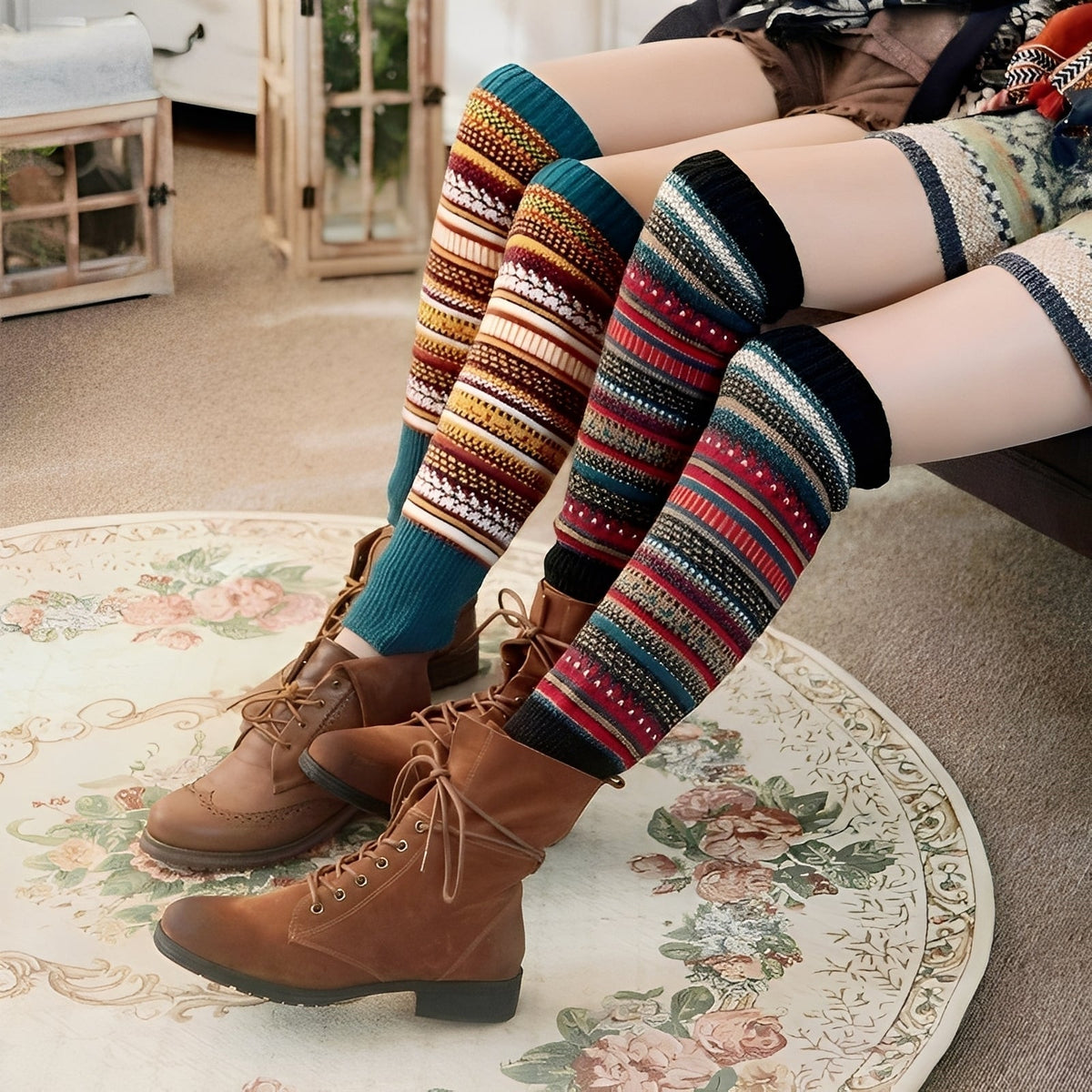 Suzanna - Elegante und flauschige Socken