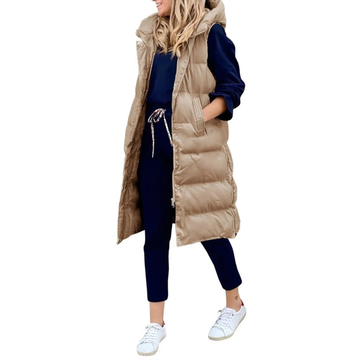 Amilia - Warmer und trendiger ärmelloser Mantel