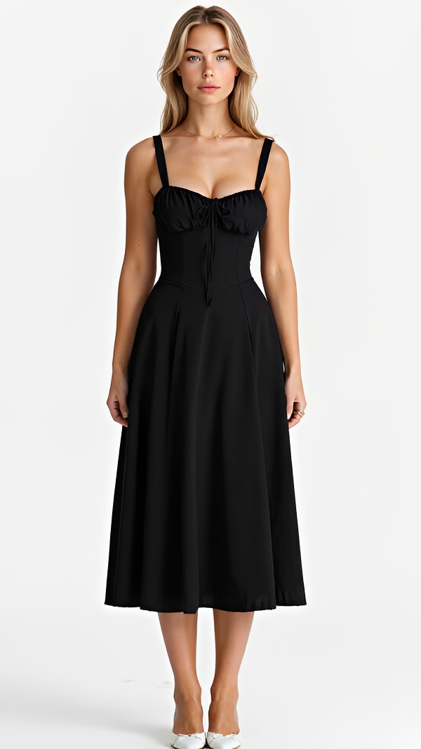 Kiana - Stilvolles Midikleid mit Schlitz