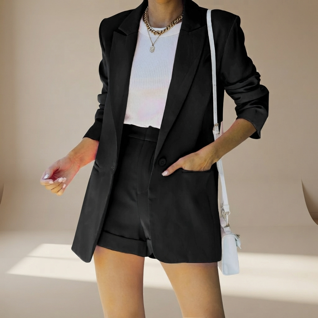 Geraldine - Stilvolles Anzug-Shorts-Set