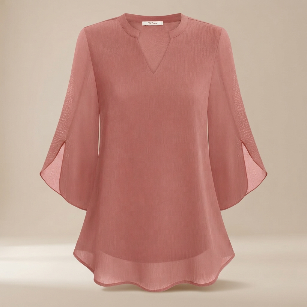 Arsine - Elegante, locker geschnittene Bluse mit V-Ausschnitt