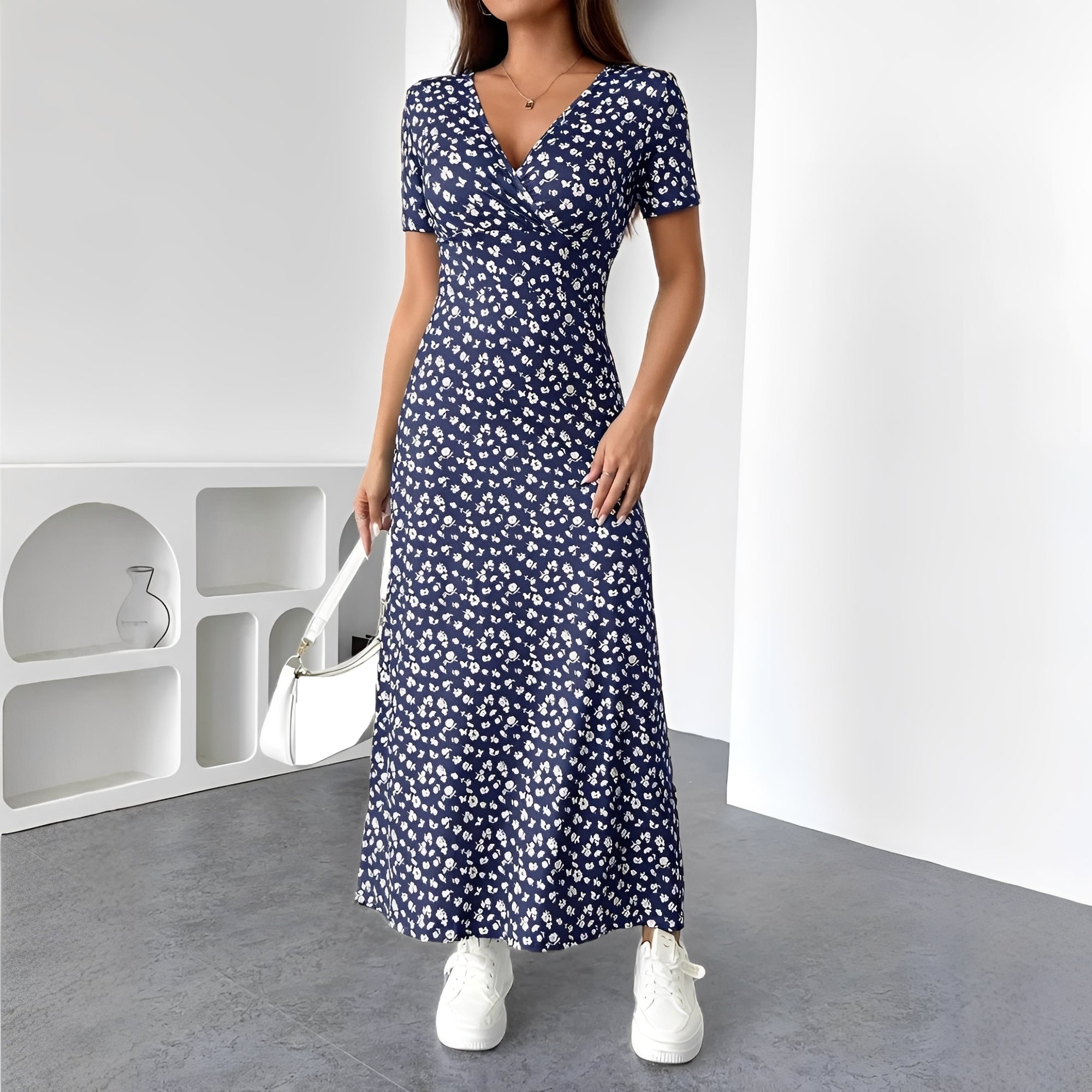 Reggie - Stilvolles Florales Maxikleid