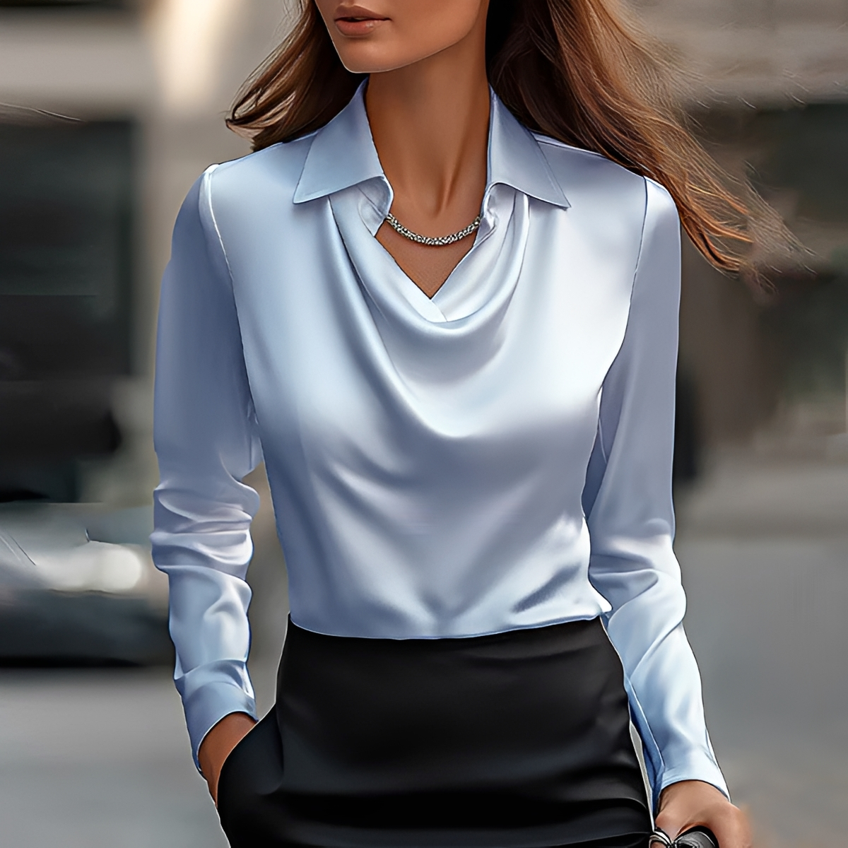 Chiara - Trendige Langarmbluse