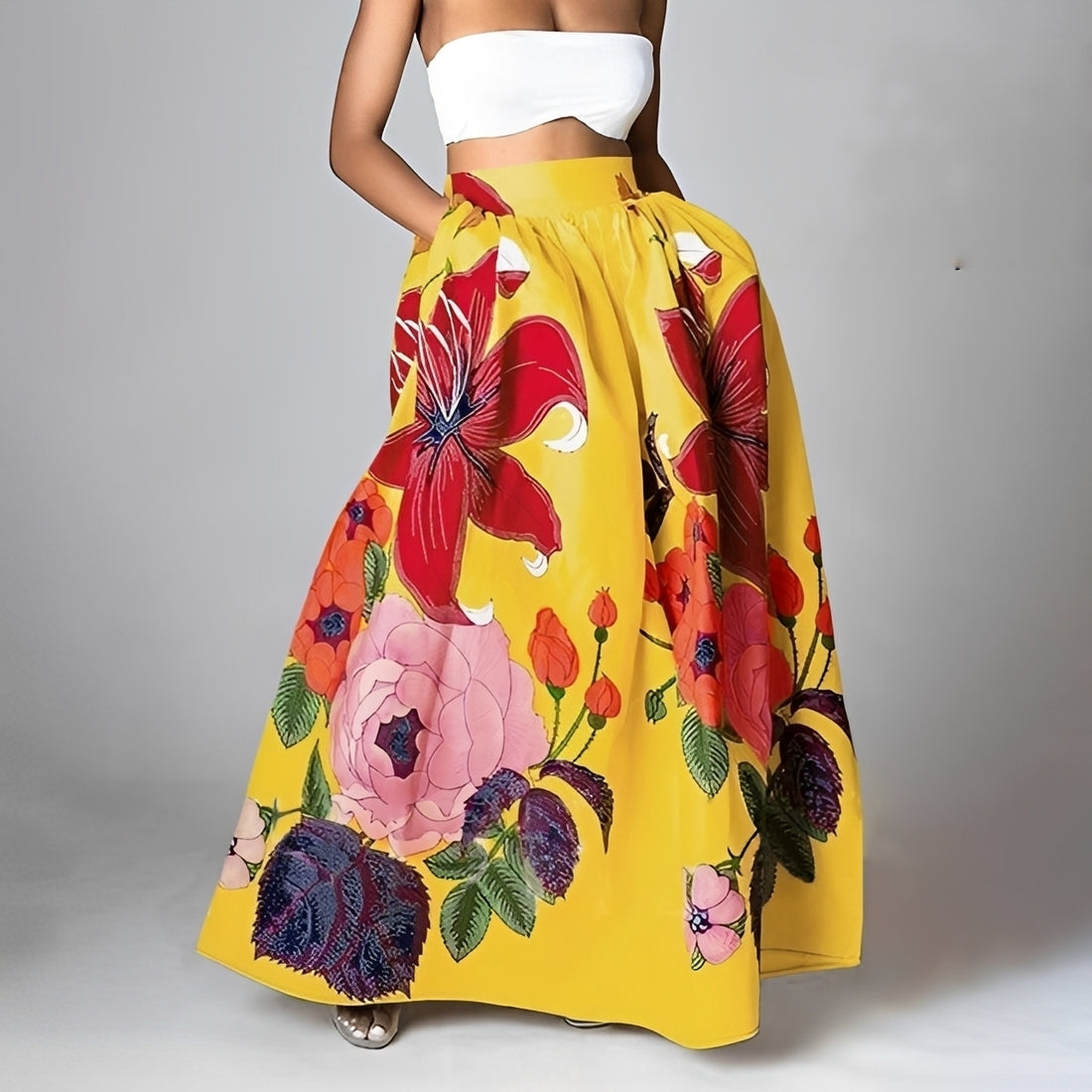 Jessica - Stilvoller Boho-Rock mit hoher Taille für Damen