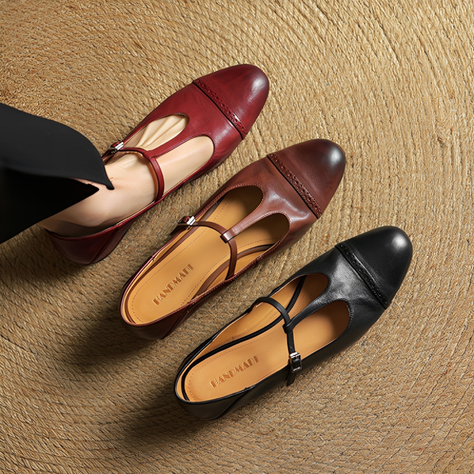 Bella - Elegante Ballerinas mit T-Schnalle