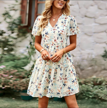 Charlotte - Kleid Damen - für blumiges sonniges Outfit