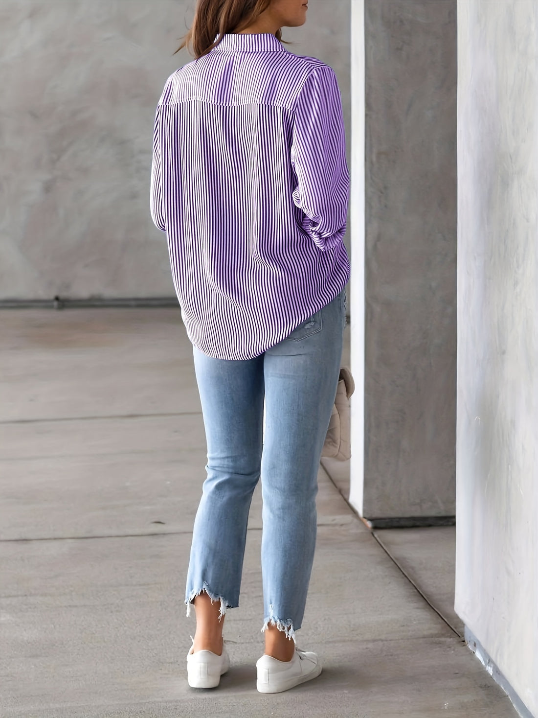 Nancy - Lässiges, langärmeliges, gestreiftes Shirt für Damen
