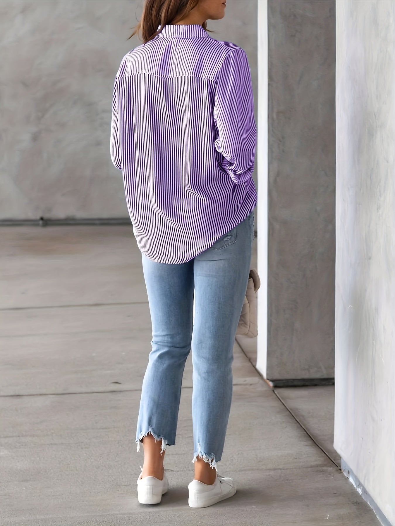 Nancy - Lässiges, langärmeliges, gestreiftes Shirt für Damen