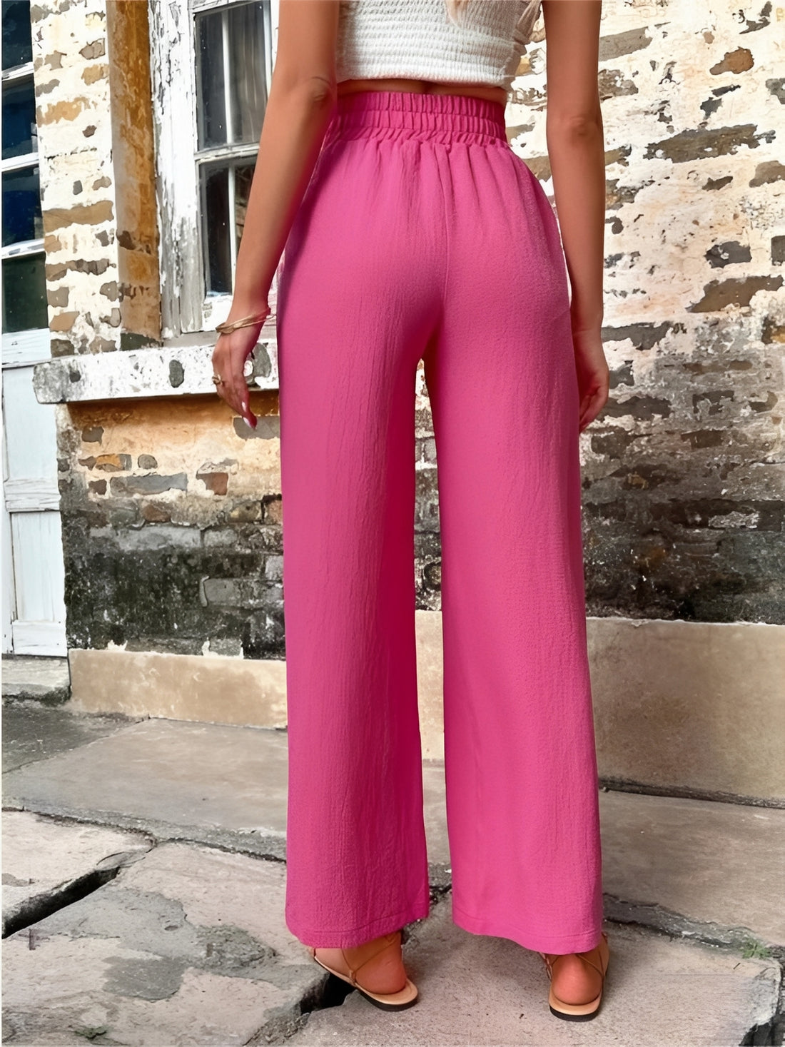 Allie - Stilvolle, locker sitzende Hose mit hoher Taille für Damen
