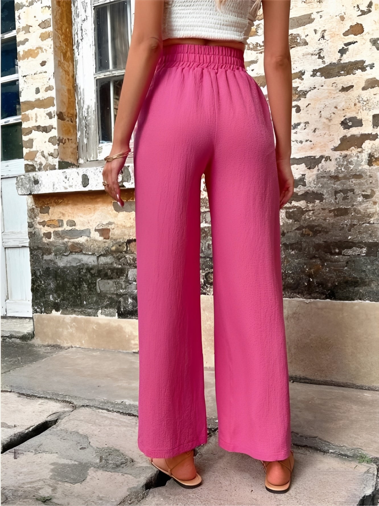 Allie - Stilvolle, locker sitzende Hose mit hoher Taille für Damen