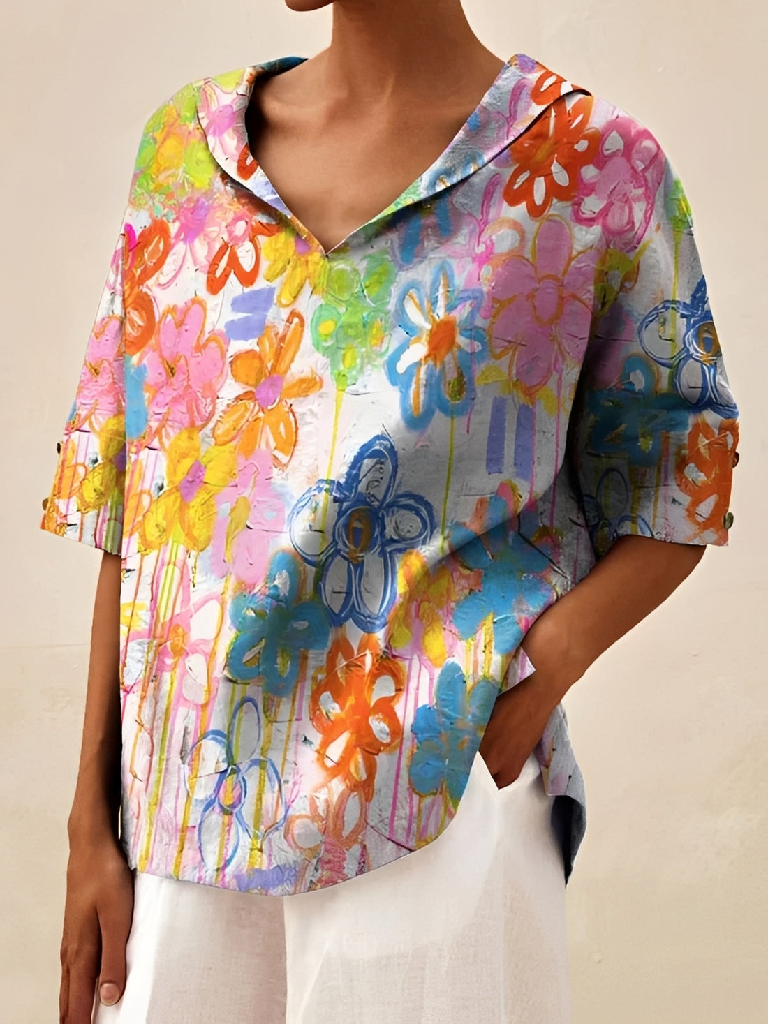 Angie - Lässige, locker sitzende Bluse für Damen