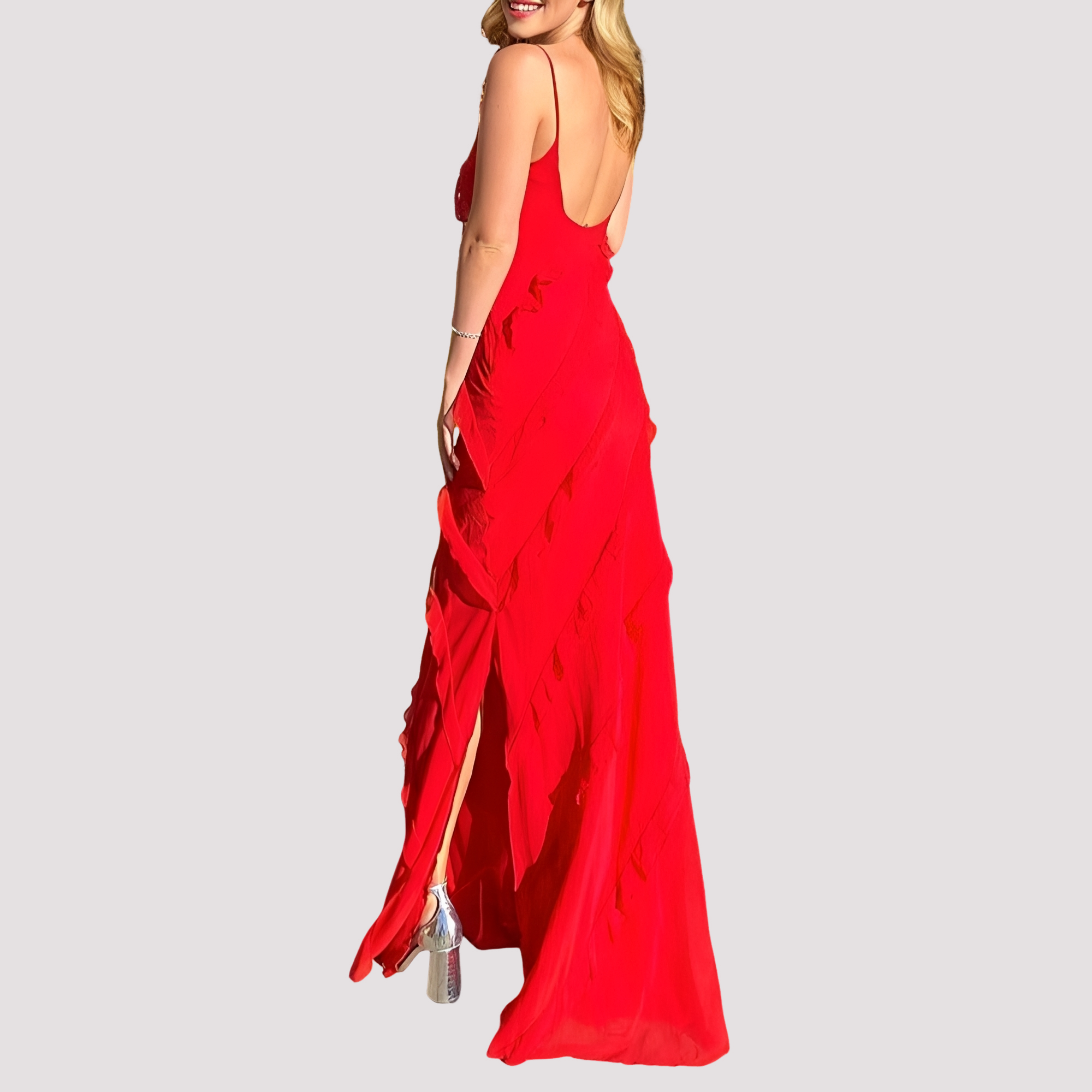 Micah - Stilvolles Rüschen-Maxikleid