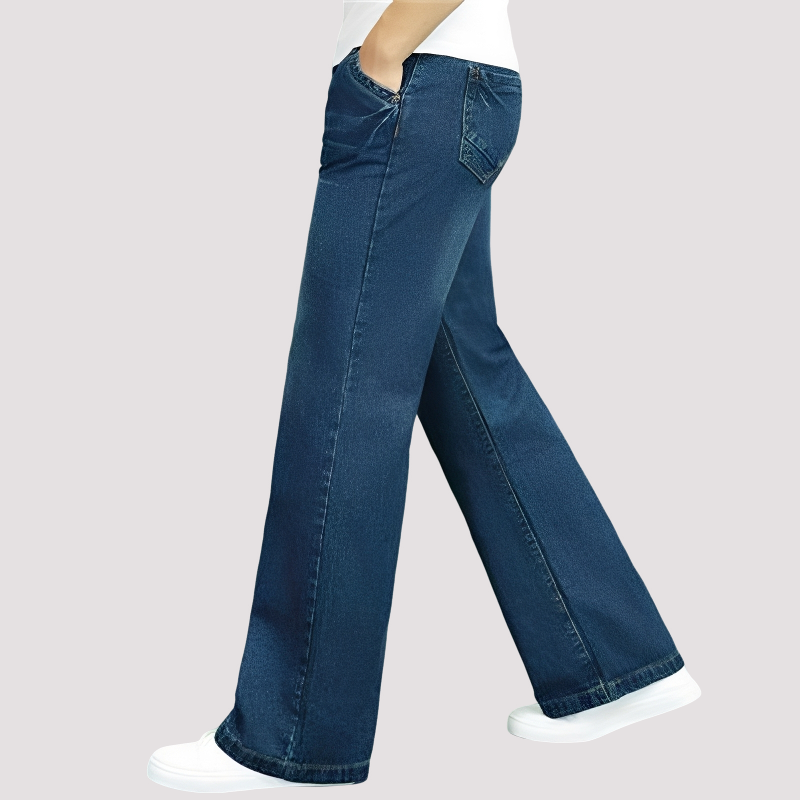 Hazel - Gerade geschnittene Jeans mit ausgestelltem Bein für Damen