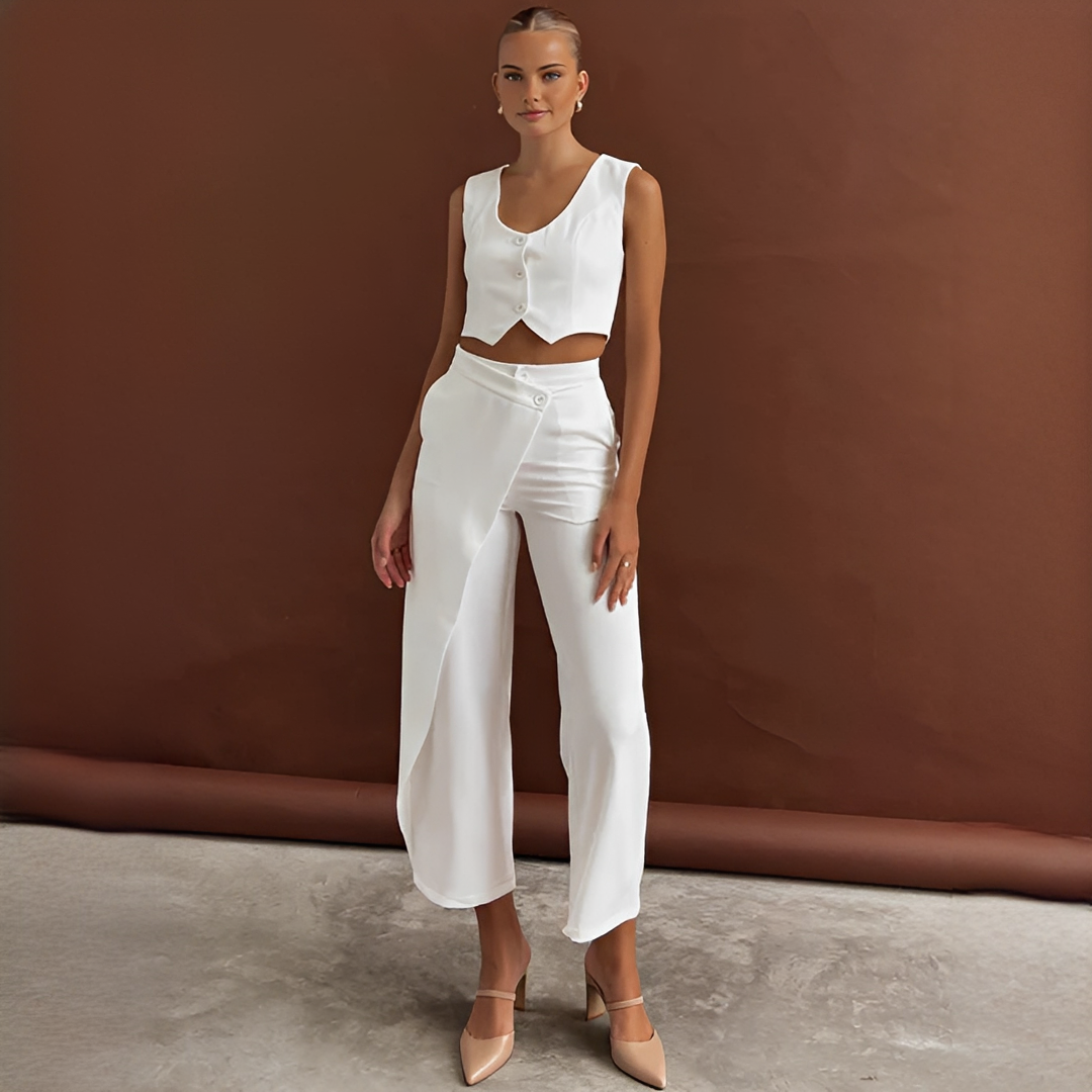 Agnes - Stilvolles Set aus Weste und Hose