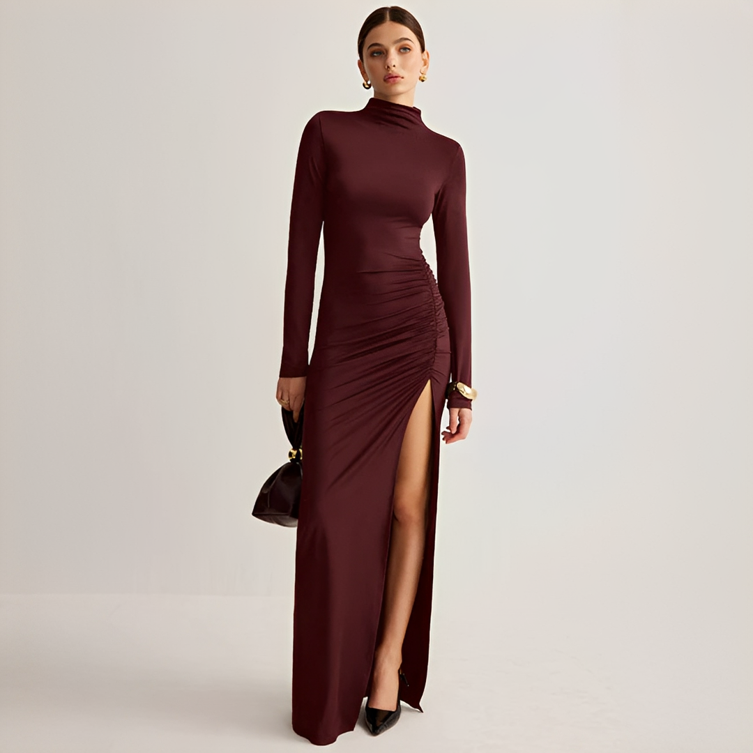 Marian - Stilvolles Maxikleid mit Schlitz