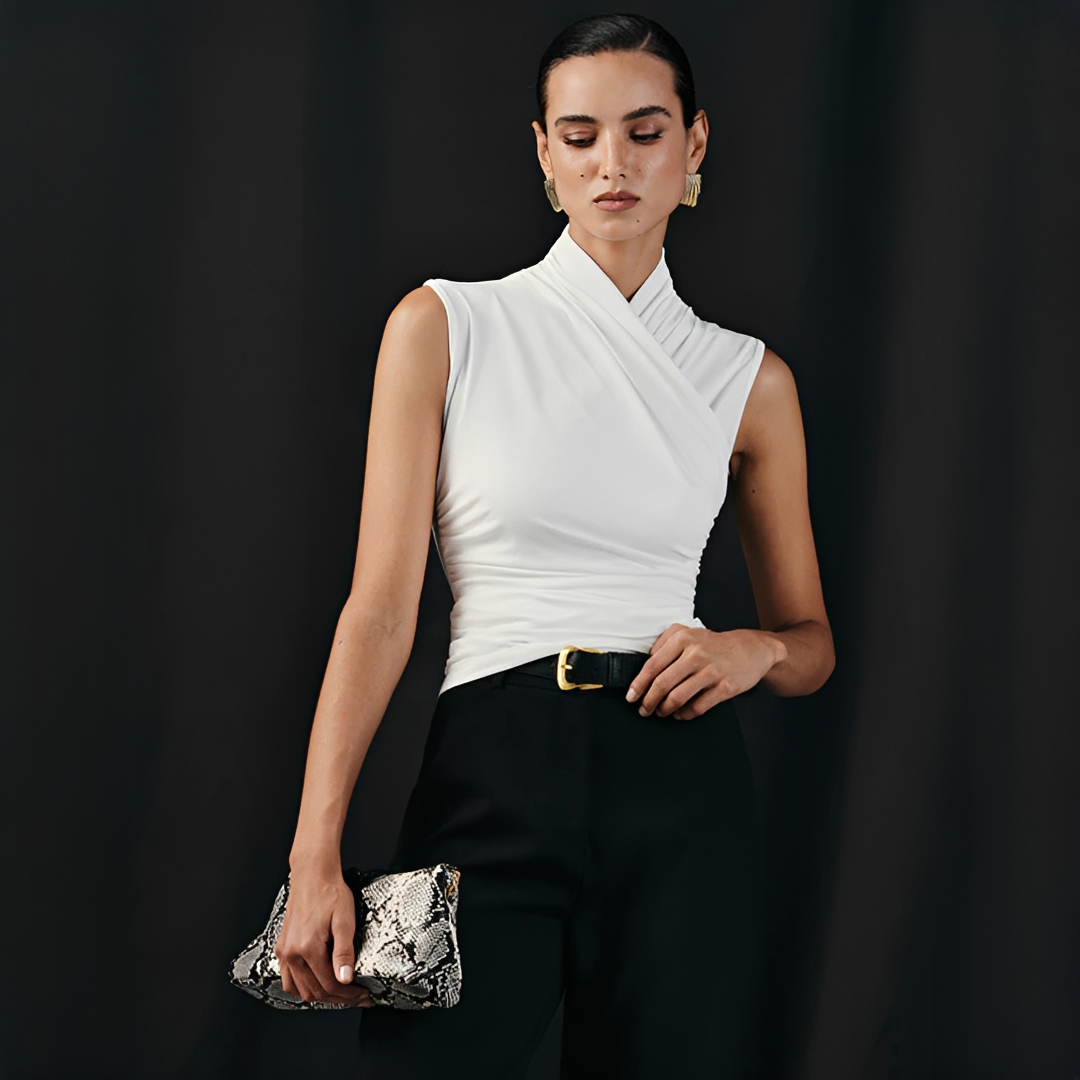 Mireya - Schickes Kreuzkragen-Top
