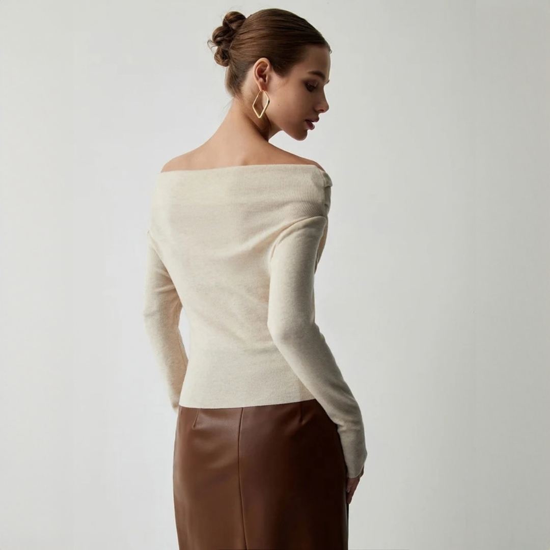 Yasmin - Stilvolles, schulterfreies Top