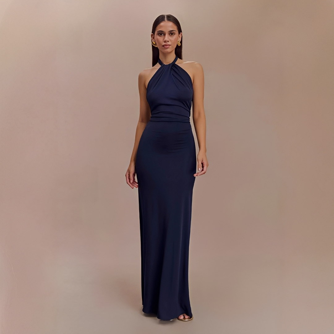Mabel - Stilvolles Maxikleid mit offenem Rücken