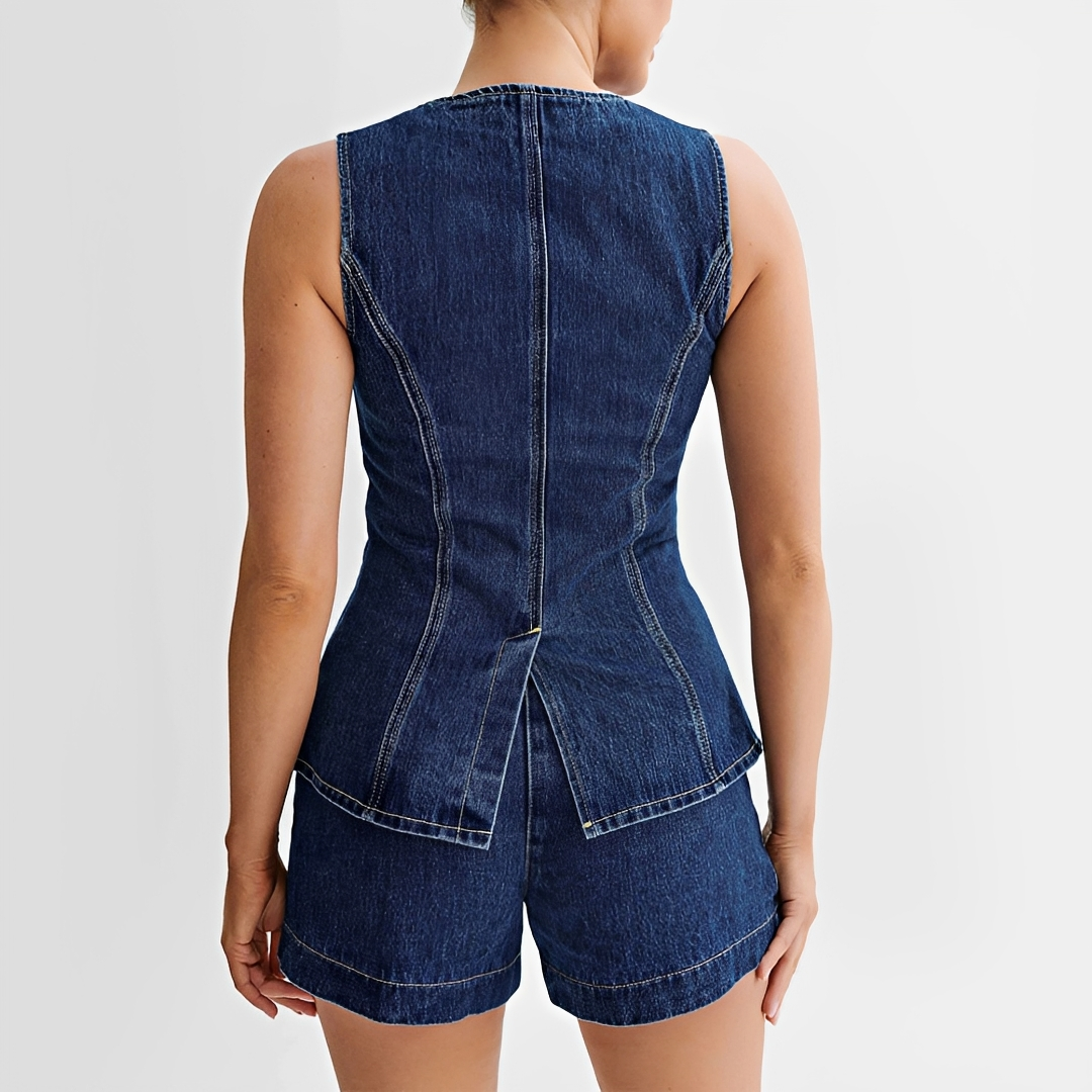 Collin - Elegantes Weste-Shorts-Set